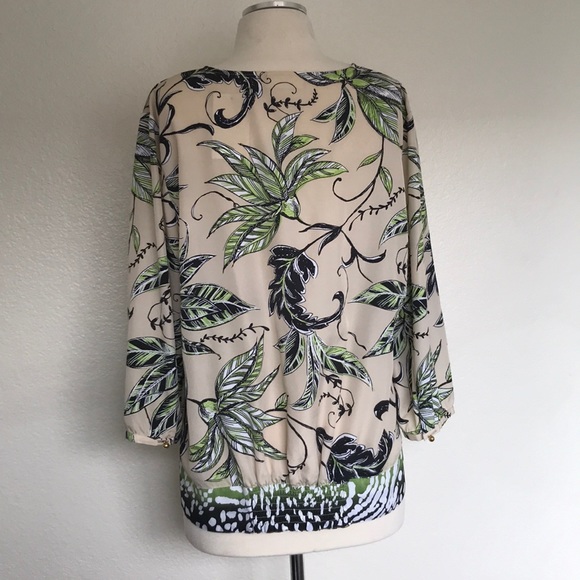 Chico’s Women’s Printed Blouse 3/4 Sleeve - Picture 3 of 5
